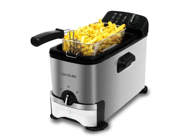 Cecotec Cleanfry 3000 Pro filter deep fryer Svart, Rostfritt stål