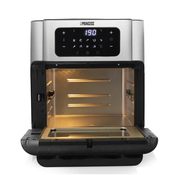 Princess Aerofryer Varmluftsugn 10 l 1500 W med display Svart, Silver