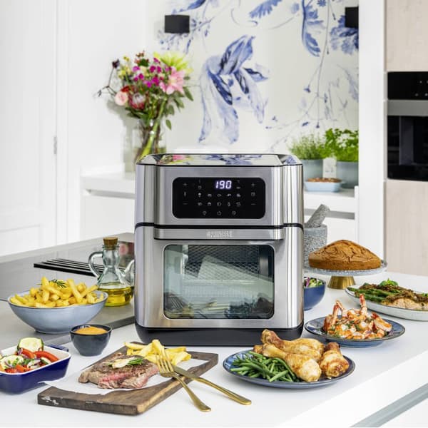Princess Aerofryer Varmluftsugn 10 l 1500 W med display Svart, Silver