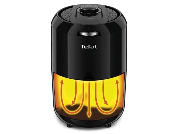 Tefal Easy Fry EY1018, Kuumakiertoilmakypsennin, 1,6 L, 30 min, Musta, Painikkeet, Selauspalkki, 265 mm