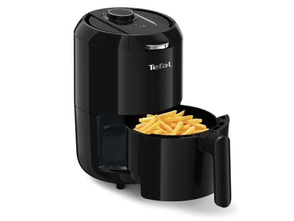 Tefal Easy Fry EY1018, Kuumakiertoilmakypsennin, 1,6 L, 30 min, Musta, Painikkeet, Selauspalkki, 265 mm musta