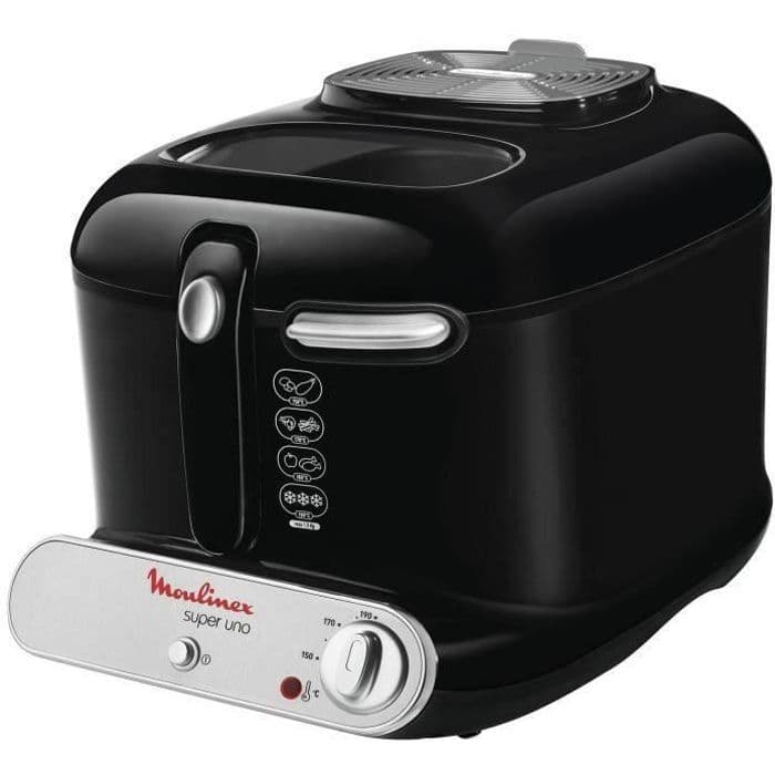 MOULINEX AM300830 Classic Super Uno Electric Fryer - Sort