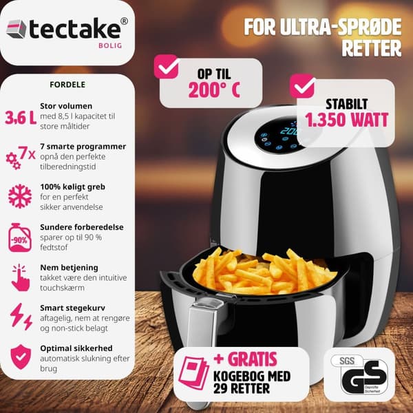 Airfryer Mitch 3,6 l - sort