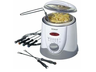 Bomann FFR 1290 CB, Rasvakeitin, 1 L, Harmaa, Valkoinen, Rotaatio, Erillinen, 840 W