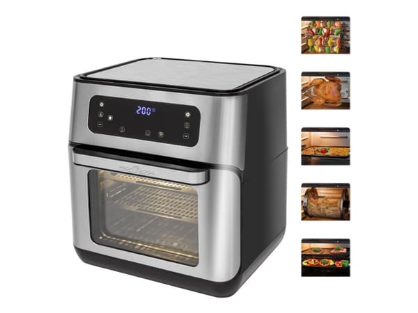 ProfiCook PC-FR 1200 H - Varmluftsteker - 11 liter - 1500 W - rustfritt stål / svart