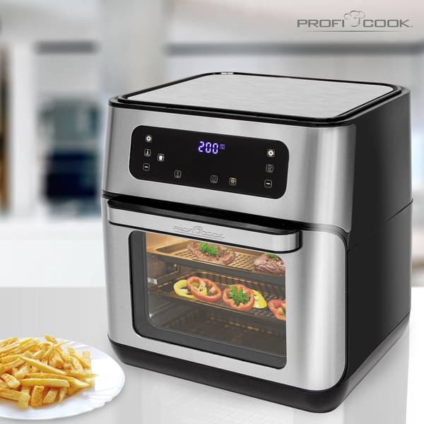 Profi Cook PC-FR 1200 H Varmluftsfritös 11 l 1500 W Svart/rostfritt stål