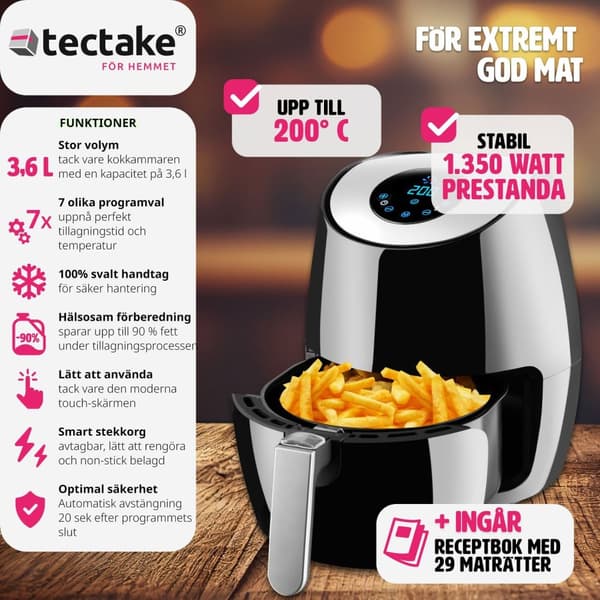 Airfryer Mitch 3,6 L - svart