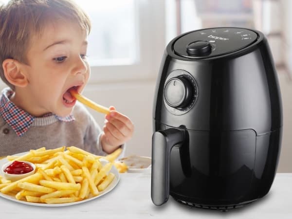 Beper P101FRI001, Varmluftsfrityr, 2 l, 200 °C, Sort, Berøringskontroll, Enkeltstående