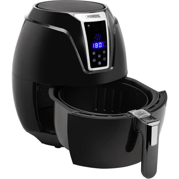 Princess 01.182021.01.001 Varmluftsfritös 3.2 l 1400 W med display, Non-stick-beläggning, Timerfunktion Svart Svart