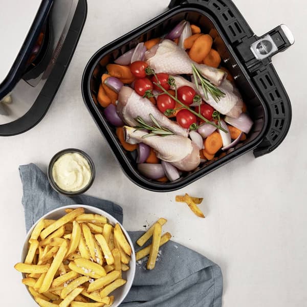 Princess 01.182060.01.001 Varmluftsfritös 5.5 l 1700 W Non-stick-beläggning, Timerfunktion, Överhettningsskydd, med dis