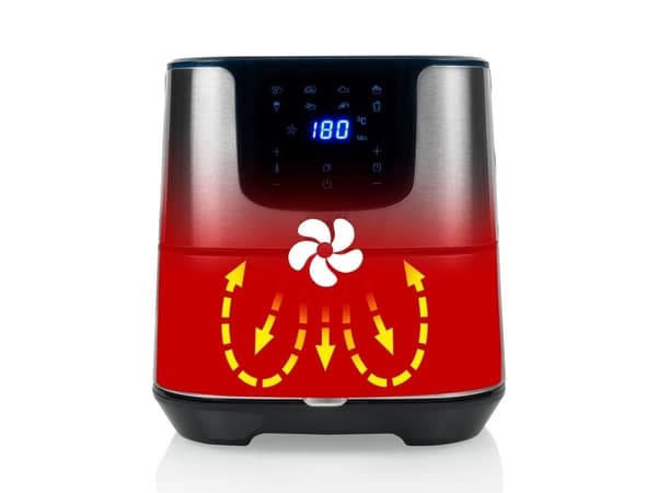 Princess 182060, Kuumakiertoilmakypsennin, 5,5 L, 1,3 kg, 200 °C, 7 henkilö(t), Kiina