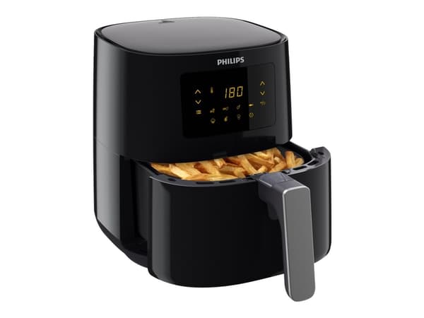 Philips Essential HD9252 - Varmluftsteker - 4.1 liter - 1.4 kW - svart / sølv