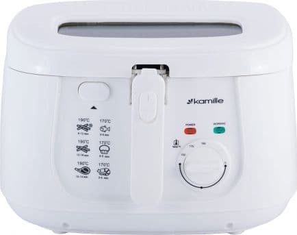 Kamille Fryer Compact fryer, 1.5L stainless steel deep fryer
