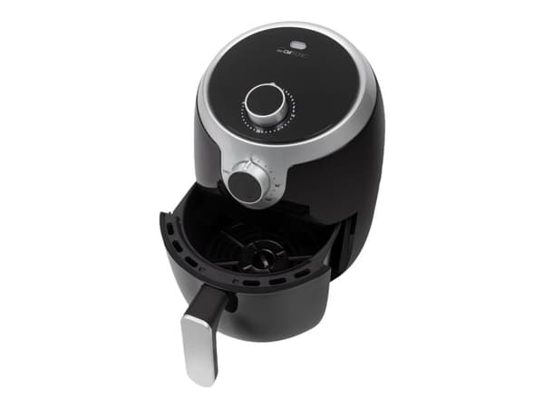 Clatronic FR 3769 H - Varmluftsteker - 1.8 liter - 1 kW - svart / sølv