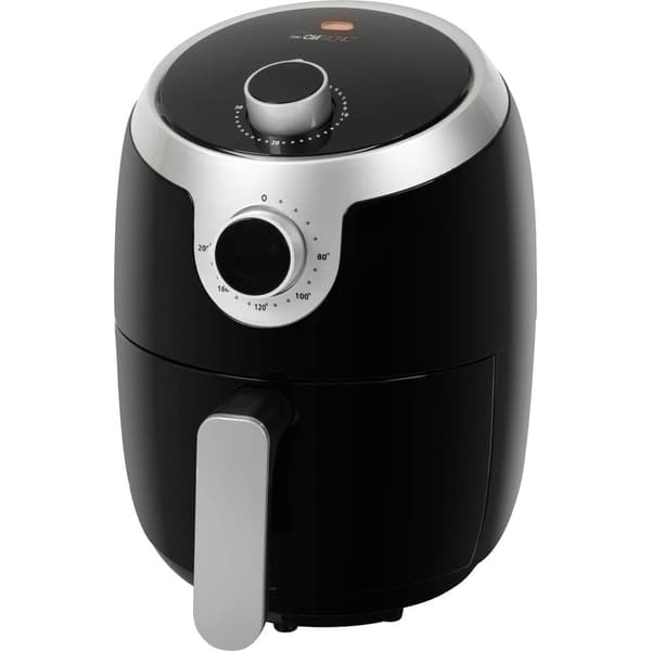 Clatronic FR 3769 H Varmluftsfritös 1.8 l 1000 W Svart, Silver Svart, Rostfritt stål