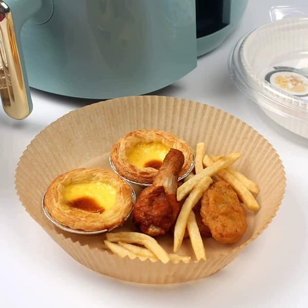 100 stk Air Fryer Liners engangspergament former naturen