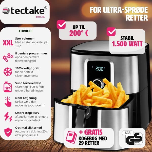 Airfryer 10,2 L - sølv