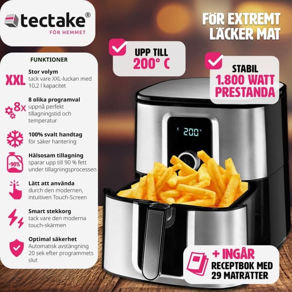 Airfryer Ben 10.2 L - silver
