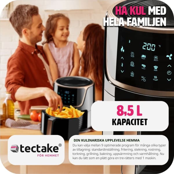 Airfryer Mika 8.5 L - svart