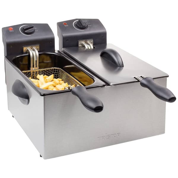 Tristar FR-6937 Dubbel kallzonsfritös 6 l 2 x 1800 W Silver (matt)