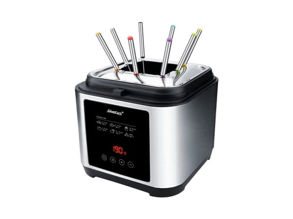 Steba DF 150F farge: rustfritt stål svart, Frituregryde, 2,5 L, 0,8 kg, 190 °C, 120 min., barnebarn