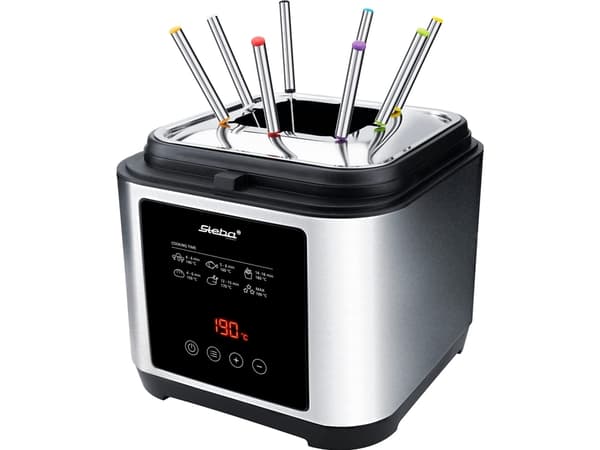 Steba DF 150F farge: rustfritt stål svart, Frituregryde, 2,5 L, 0,8 kg, 190 °C, 120 min., barnebarn