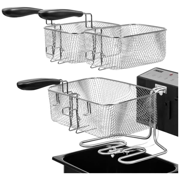 Princess 185000 Kallzons fritös 5 l 3270 W Svart, Silver (matt)