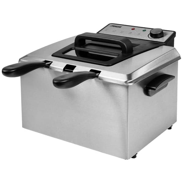 Princess 185000 Kallzons fritös 5 l 3270 W Svart, Silver (matt) Svart, Rostfritt stål