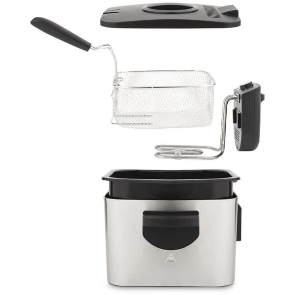 HKoeNIG DFX500 - Elektrisk fritös 3L - 2200W - Justerbar temperatur - Stomme i rostfritt stål - Avtagbar korg