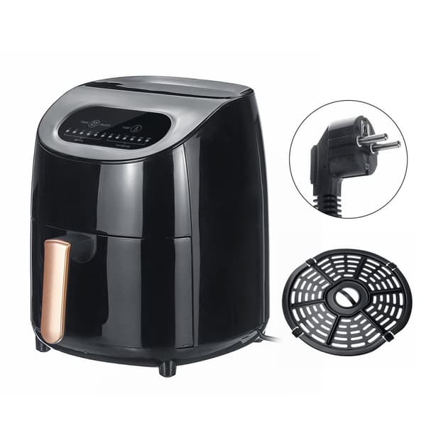 9,4x9,8x11,8" AU/EU/GB Standard 220V 1500W 3,5L non-stick elektrisk luftfritureovn Sundere stegt madmaskine med digital termostat