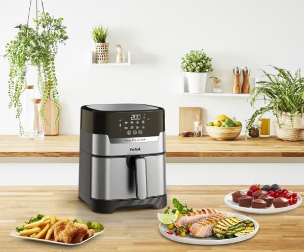 Tefal Easy Fry & Grill EY505D15, Varmluftsteger, 4,2 L, 80 °C, 200 °C, 6 person(er), 60 min.