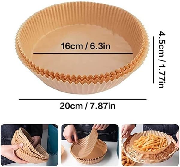 Bakplåtspapper till Airfryer - Non-stick - 50 Pack