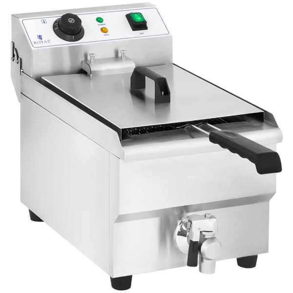 Royal Catering Elektrisk fritös - 10 L - Med tappkran