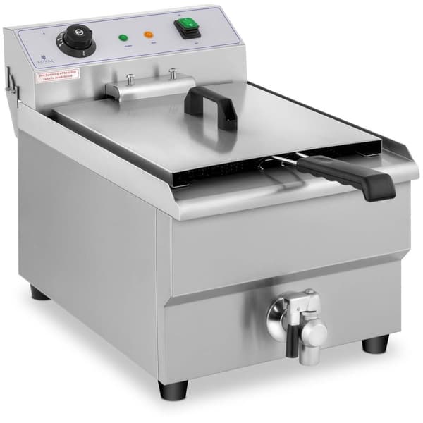 Royal Catering Fritös - 16 liter - 230 V - Tappkran