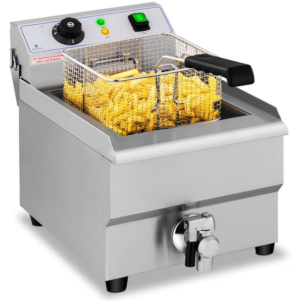 Royal Catering Fritös - 16 liter - 230 V - Tappkran