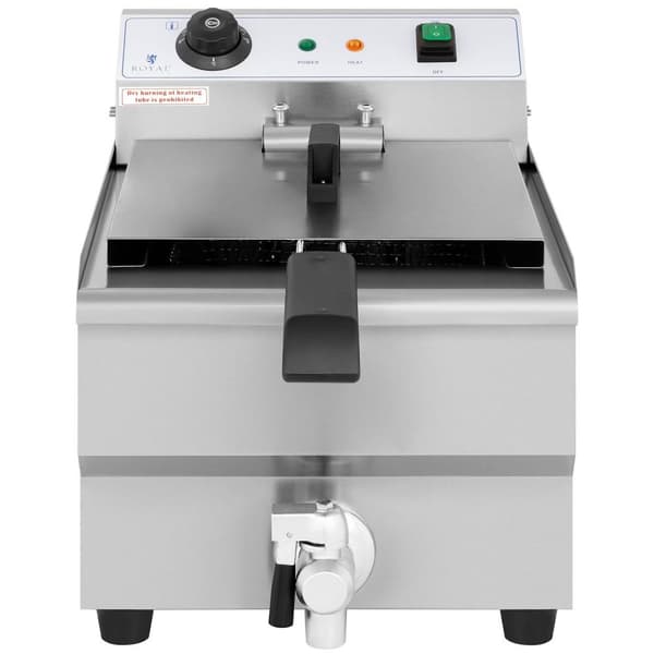 Royal Catering Fritös - 13 liter - 3200 W - Tappkran - Kallzon