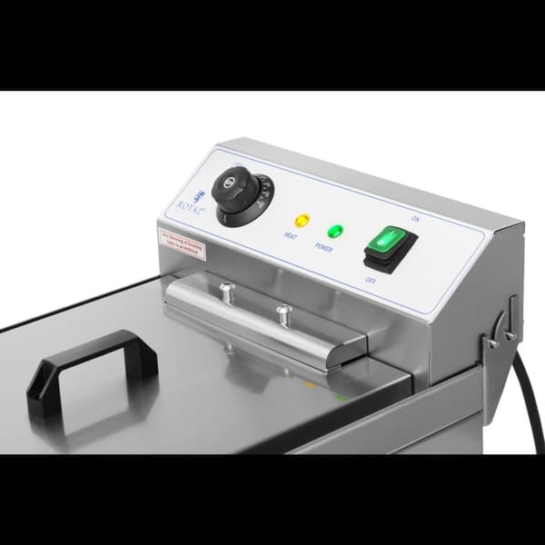 Royal Catering Elektrisk fritös - 16 liter - 6000 W - tappkran - kallzon