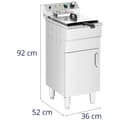 Miniatyrbild 9 av 9: Royal Catering Elektrisk fritös - 13 L - 5000 W - Tappkran - Kallzon - Med underskåp