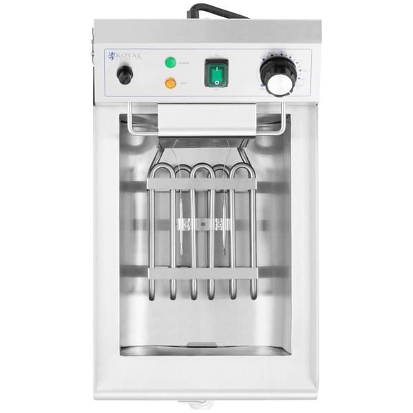Royal Catering Elektrisk fritös - 9 L - 3000 W - Tappkran - Kallzon