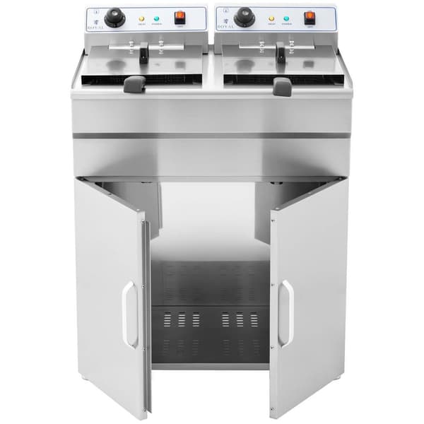 Royal Catering Fritös - 2 x 16 L - 400 V - Underskåp