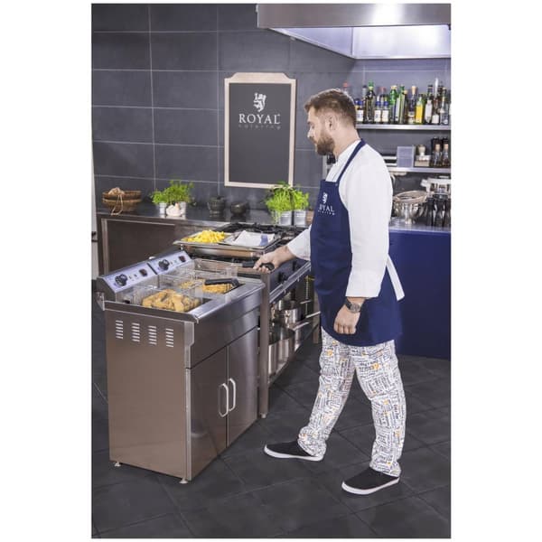 Royal Catering Fritös - 2 x 16 L - 400 V - Underskåp