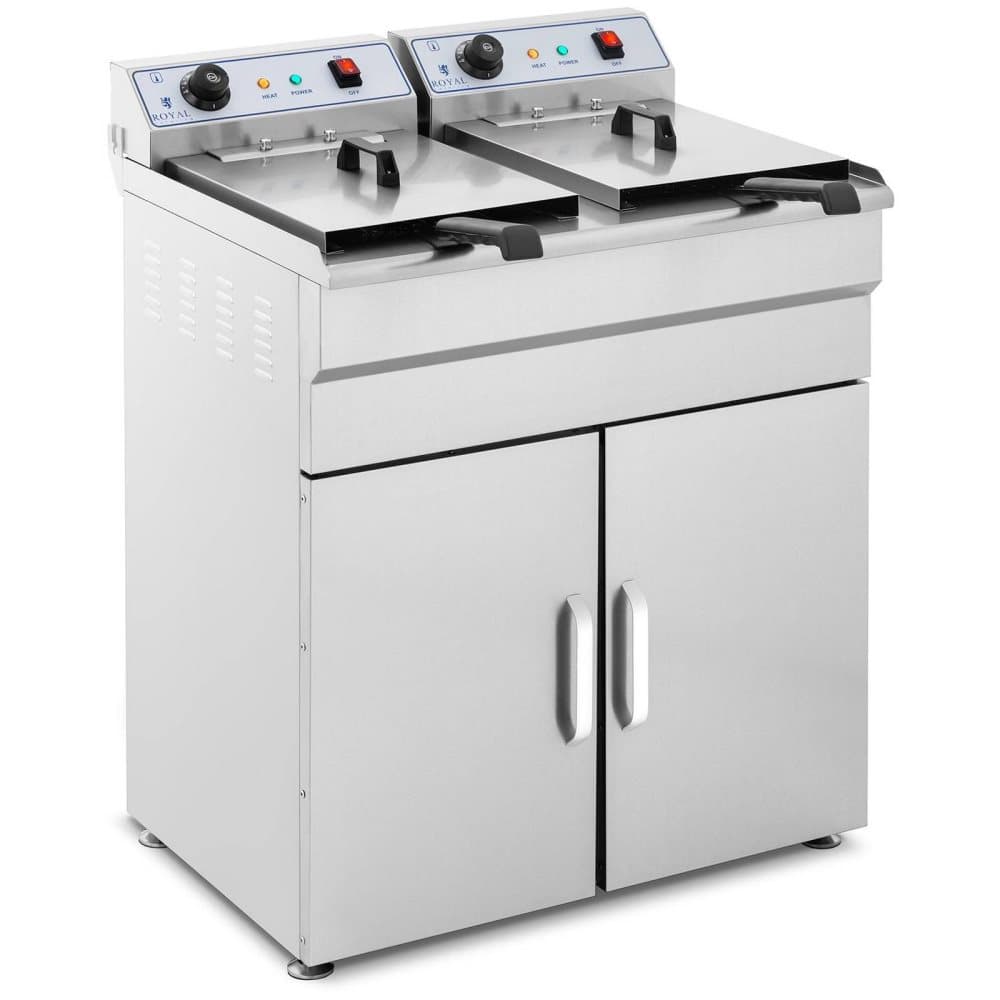 Royal Catering Fritös - 2 x 16 L - 400 V - Underskåp
