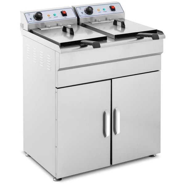 Royal Catering Fritös - 2 x 16 L - 400 V - Underskåp