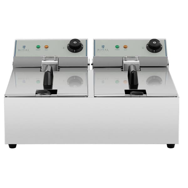 Royal Catering Elektrisk fritös - 2 x 10 L - ECO