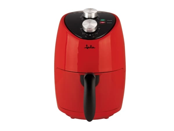 JATA JEFR1222, Varmluftsfrityr, 2 l, 80 °C, 200 °C, 30 min, Single/enkelt Sort, Rød