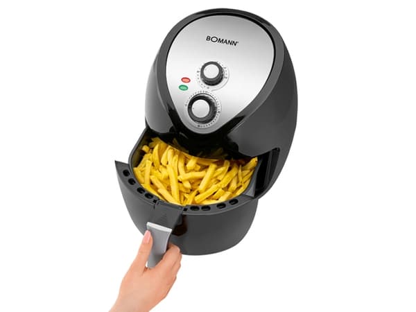 Bomann FR 6002 H CB, Varmluftsfrityr, 3,6 l, 80 °C, 200 °C, 30 min, Single/enkelt