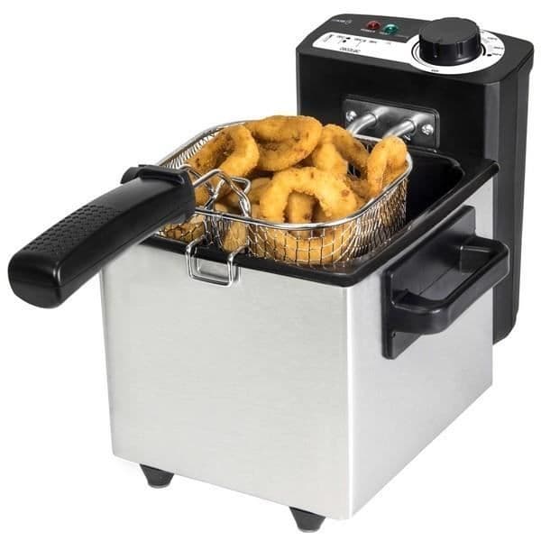 Fritös med indikatorlampa 1,5 L 1000W Rostfritt stål