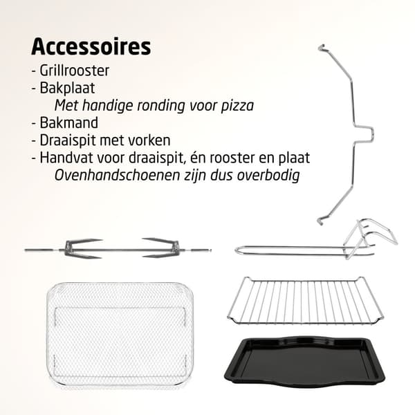 TurboTronic Airfryer XXL och Ugn – Dubbla Dörrar – 32 Liter – Silver