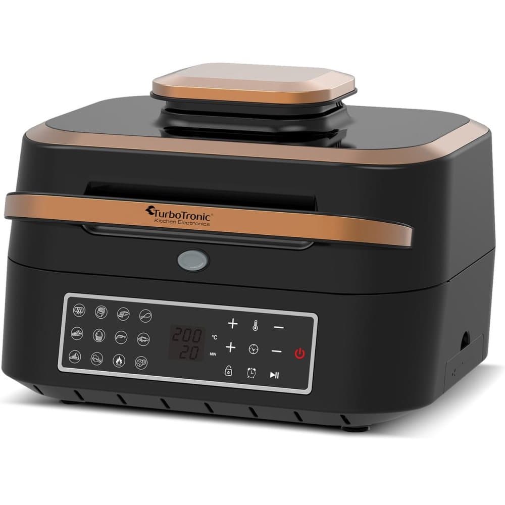 Fritös och grill med smart termometer - 6,5L - Svart/koppar