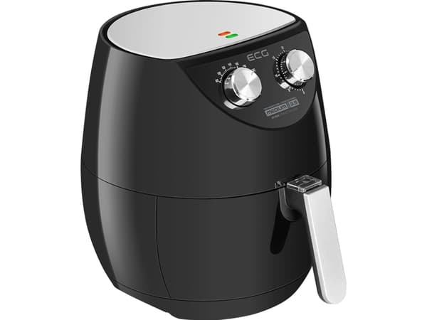 ECG AF 3500, Varmluftsfrityr, 3,5 l, 80 °C, 200 °C, 30 min, Single/enkelt Sort, Rustfritt stål